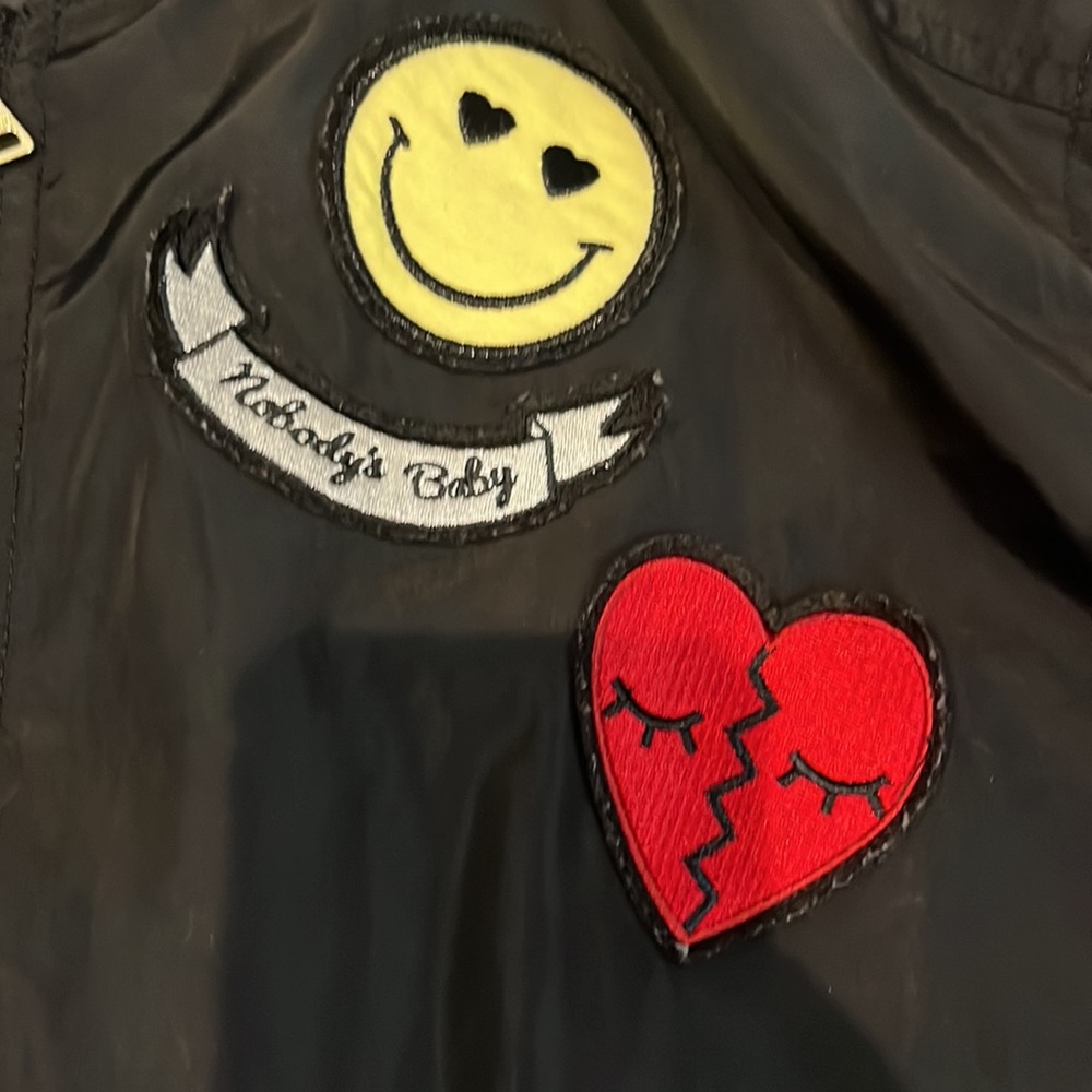 Black Express Patch Work Bomber Jacket - image 4